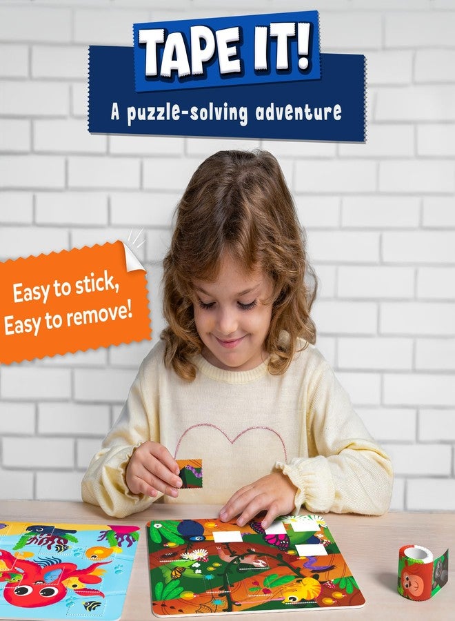 Skillmatics Puzzle Activity - Tape It Animals, 150+ Easy-Tear Stickers, Art & Craft Kit, Educational Fine Motor Skills & Travel Toy, Gift for Kids Ages 4, 5, 6, 7, 8 - Image 2